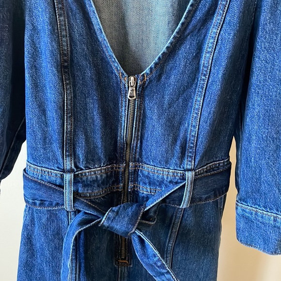 Los Angeles & Other Stories denim jumpsuit with tie waist, size US 0 - Picture 6 of 10